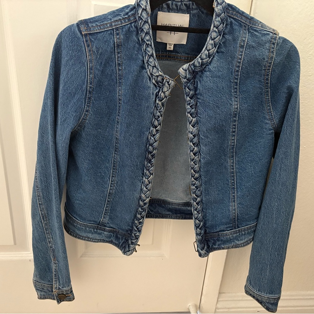 Habitual Blue Denim Jacket with Braided Detail